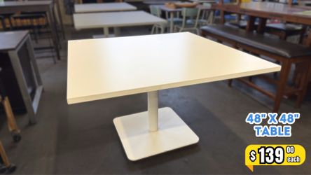 Square 4′ x 4′ Lunch Table Heavy Duty
