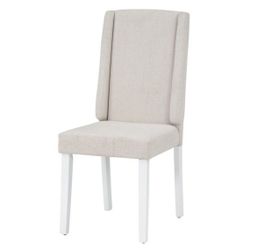 NEW FOUR (4) Beige Upholstered Modern Contemporary Dining Chairs
