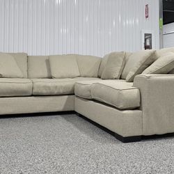 SECTIONAL COUCH SOFA LARGE HUGE BEIGE COLOR BY MACYS