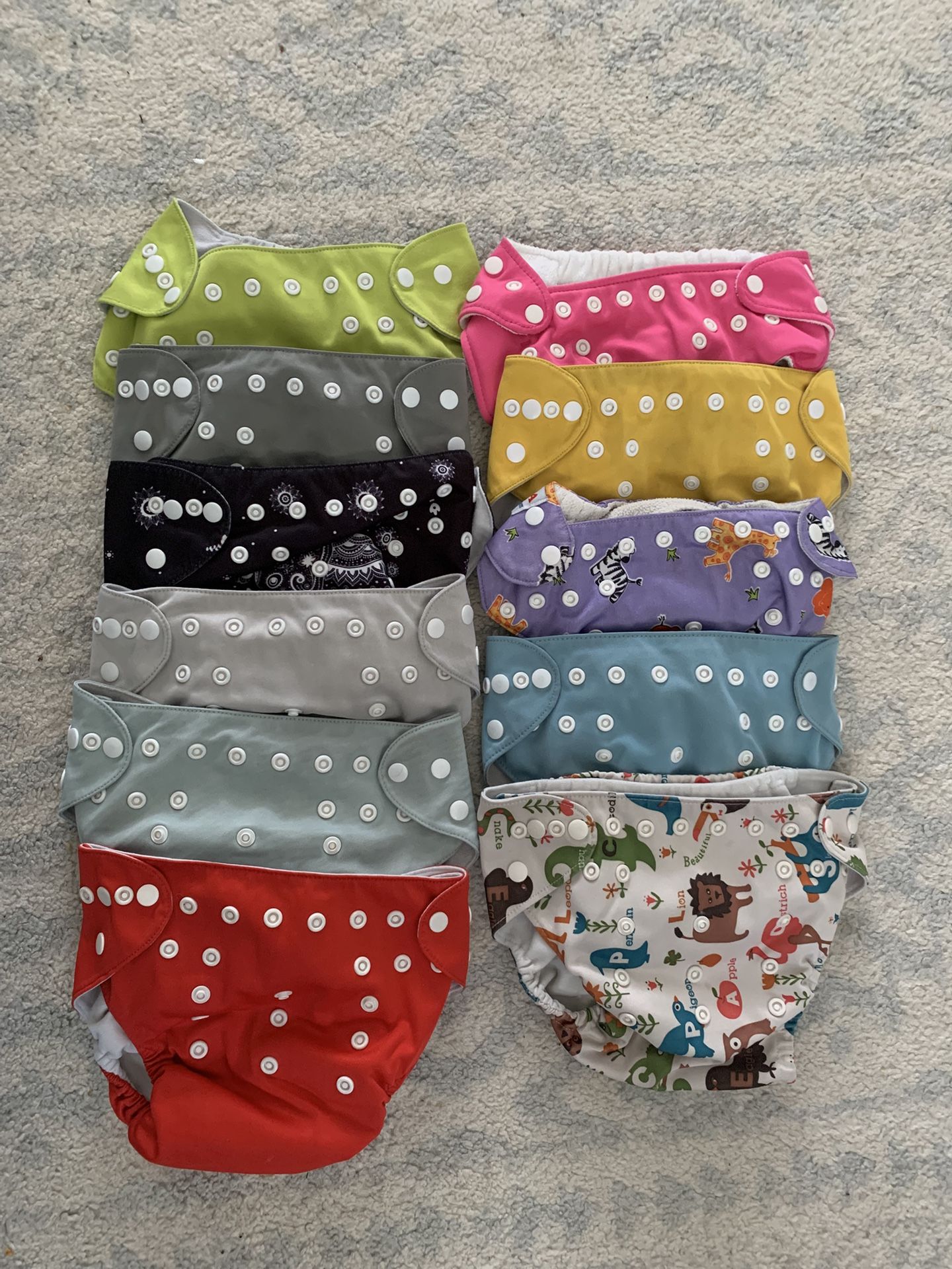 Set Of 11 Alvababy Cloth Diapers