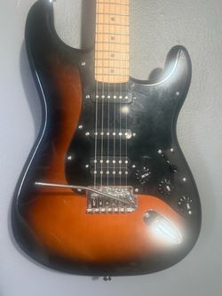 Sunburst Stratocaster-Style Electric Guitar