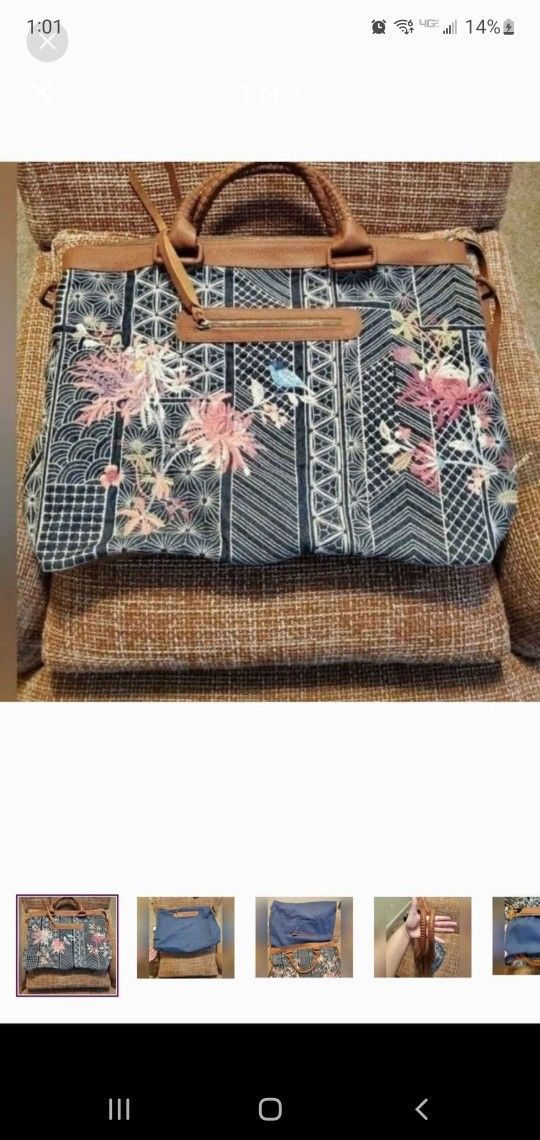 JOHNNY WAS VIVIANA OVERNIGHT TOTE BAG