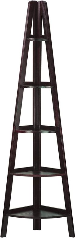 Corner Ladder Bookcase, 5-Shelf