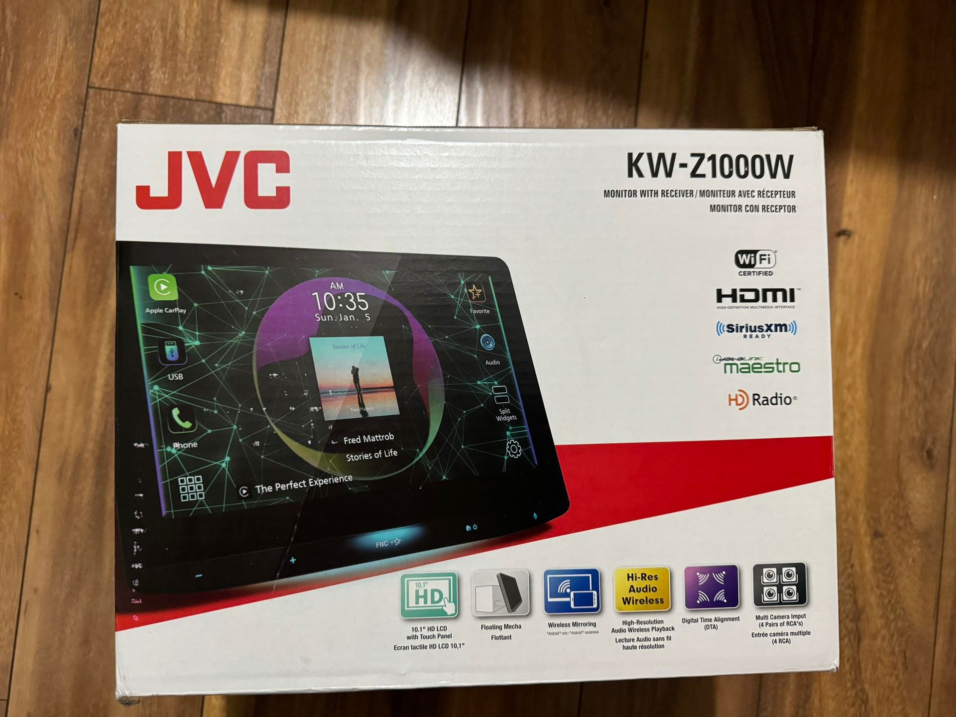 JVC KW-Z1000W 10.1 Inch Screen