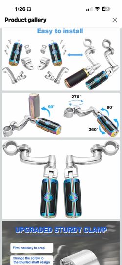 Pucky Motorcycle highway pegs crash bars