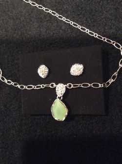 Pendant and earring set