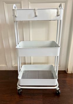 3-Shelf Rolling Cart with Wheels