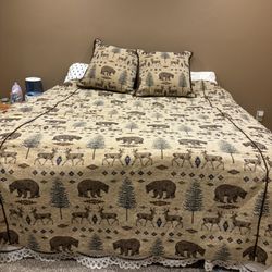 King Size Deer/Bear/Pinetree Sham