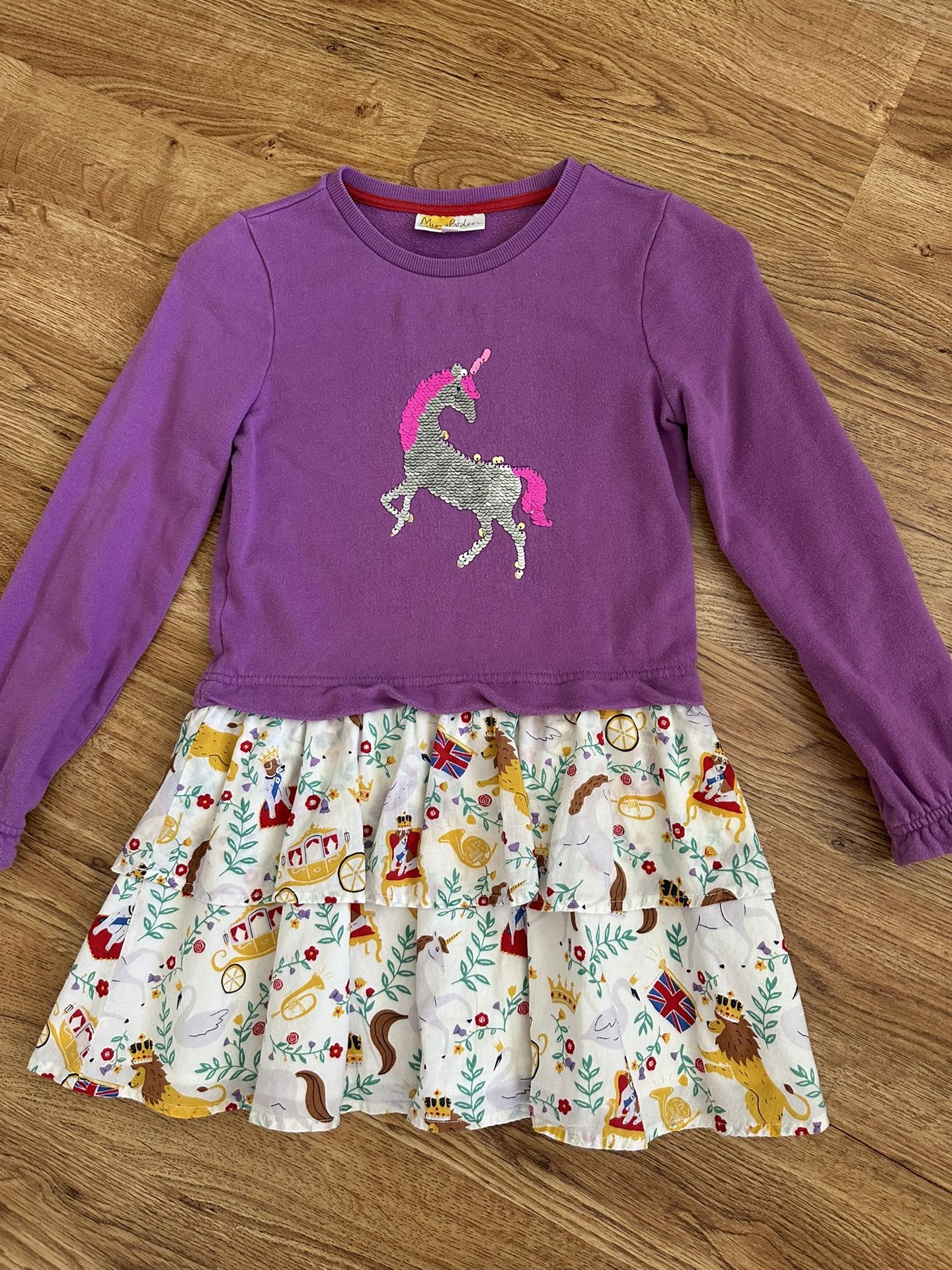 Mini Boden Girl’s Unicorn Dress 7-8Y