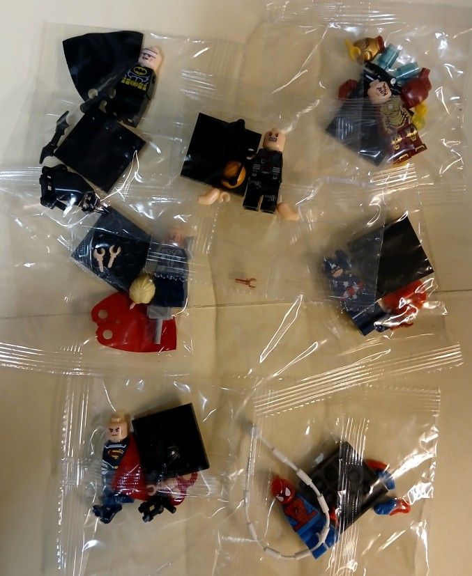 Superheros  Lego figures LOT OF  7  Lego FIGURE BRAND NEW

