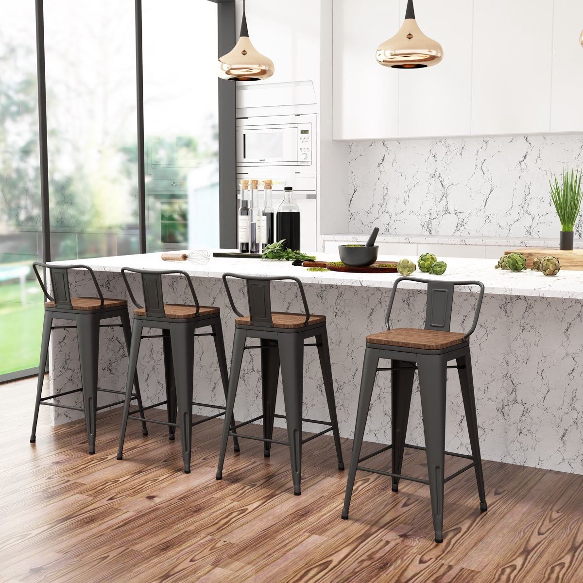 Counter Height Bar Stool (Set Of 4)