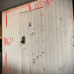 Garage Door With Pedestrian Gate 115” Width By 96” Height  Aluminum Frame