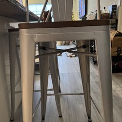 Bar Stool High top Set  - contemporary style  (4)