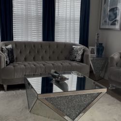 Gray Sofa & Love Seat Set 