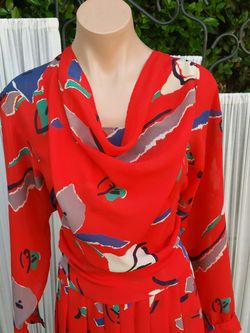 Abstract designer silk 2 piece set