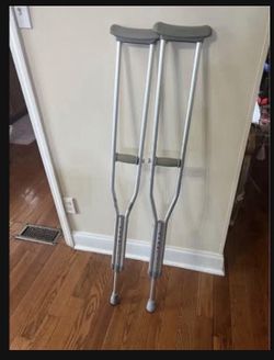 Gray  Crutches, Used Sturdy 