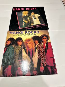 Hanoi Rocks vintage Vinyl Records Lot of 2
