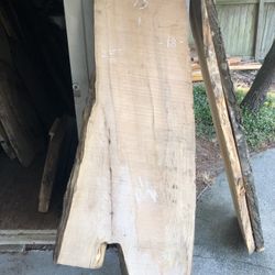 Live Edge Maple Wood Slab Natural Edge Hardwood