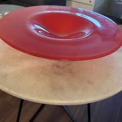 $85 (OBO) - Vintage Collectible Henry Dean Signed Art Glass Charger Centerpiece 