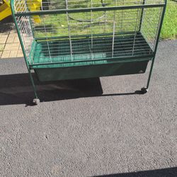 Animal Cage On Wheels 43 In Long 18 And 1/2 In Wide 36 In Tall