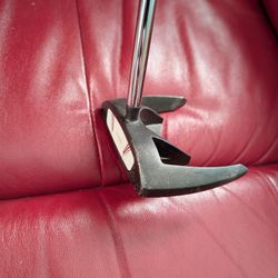 Ping Pickemup L 45" putter with split grip handle. Left handed