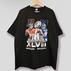 2014 SUPERBOWL BRONCOS VS SEAHAWKS TEE SIZE 2XL