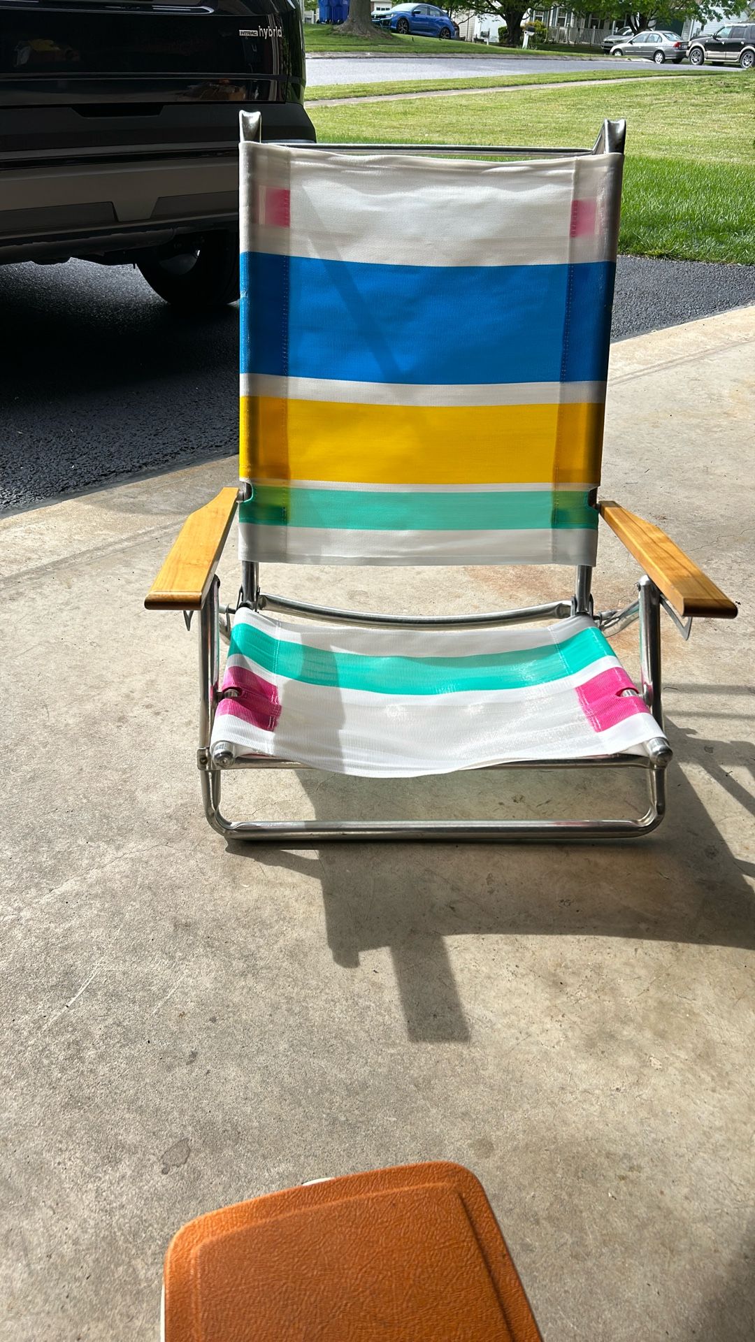 Two adjustable low setting chairs excellent condition One Not In Photo