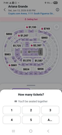 2 ARIANNA GRANDE TICKETS