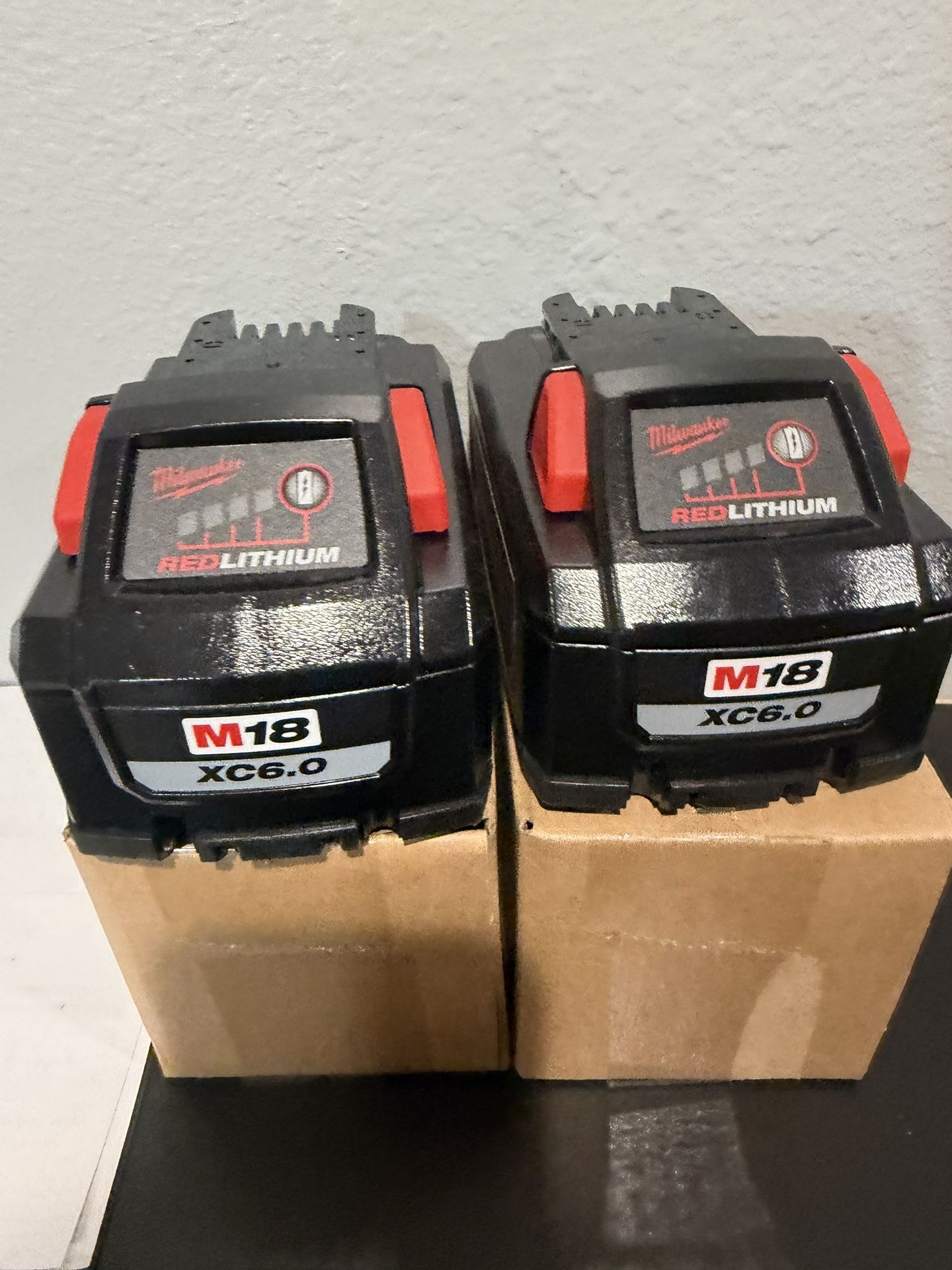 Two new batteries Milwaukee M18 6.0Ah