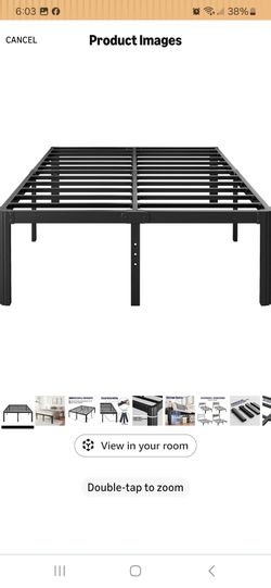 Bed frame 18 inch size Full new in box pick up in Pomona $60