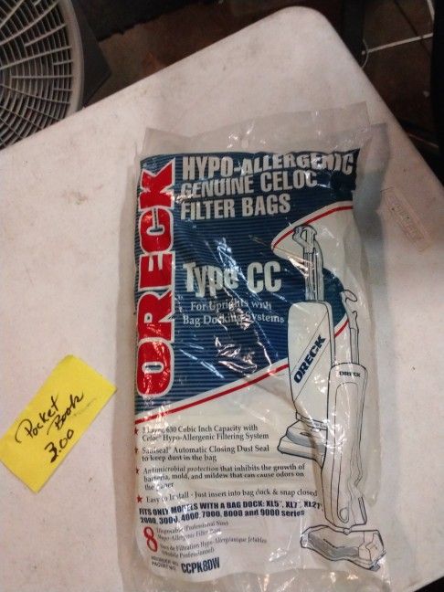 Oreck Vacuum Bags Type CC 10.00