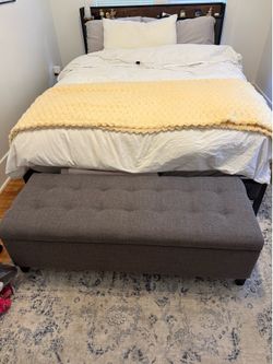 grey ottoman with storage