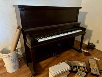 Vintage Dark Wood Upright Piano