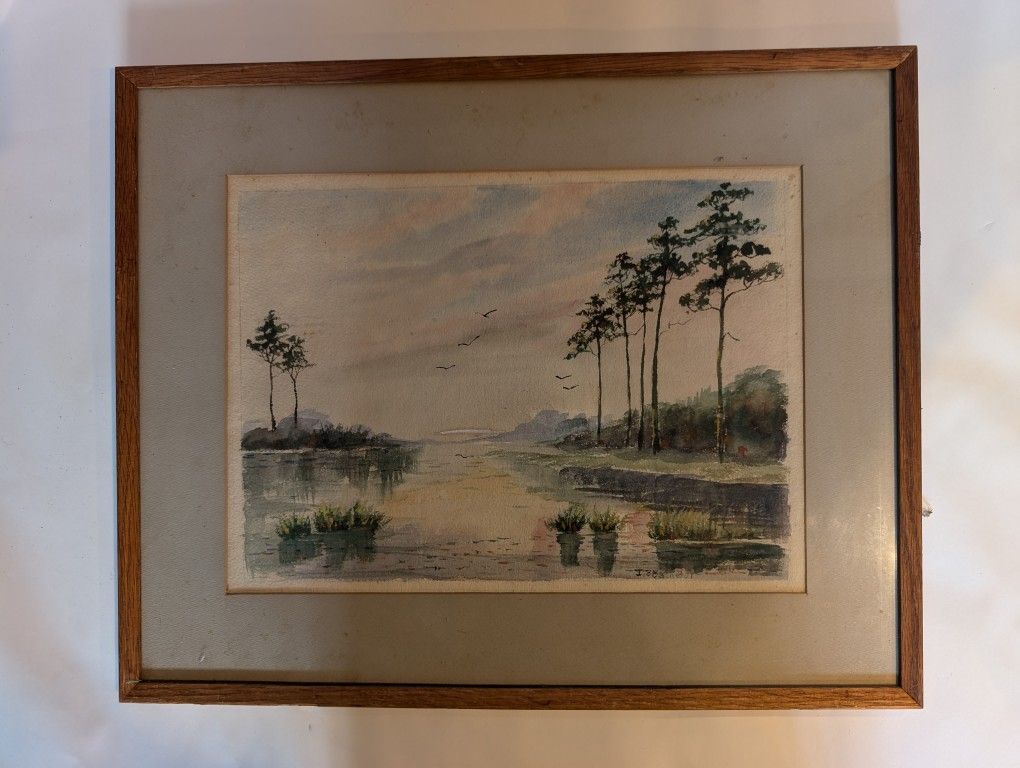 10x15 Everglades Original Watercolor Signed