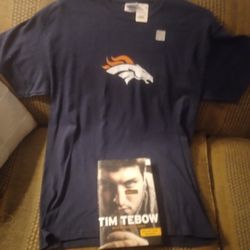 Tim Tebow Med Tshirt And Book ,New