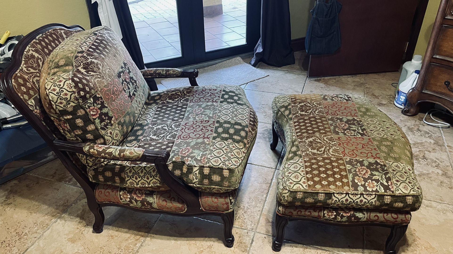 Antique sofa with ottoman $175.00 CASH, TEXT FOR PRICES.