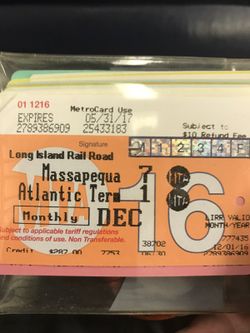 Monthly LIRR for last week of December can meet Friday 12/23 (last day) can meet up