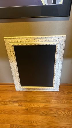 Ornate White Framed Chalkboard