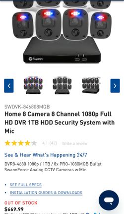 Swann 8 channel 8 cameras security kit 1080P BRAND NEW!!!