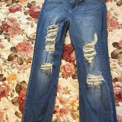 High Rise Distressed Jeans