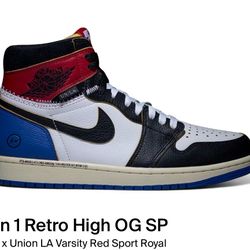 Jordan 1 Fragment Union LA Varsity Red Sport Royal