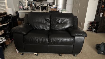Free leather loveseat