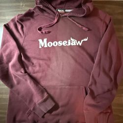 Moosejaw Mountaineering Men's Burgundy  Pullover Hoodie Sweatshirt Size XL