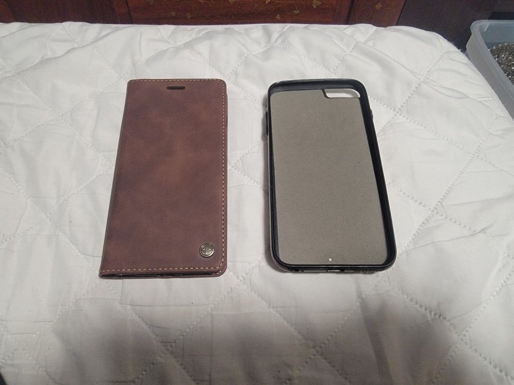 Two iPhone 6 Plus Leather Wallet Cases