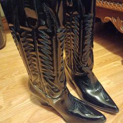 Pleather Goth Cowgirl Boots 