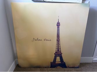 J'adore Paris Eiffel Tower Canvas Wall Art