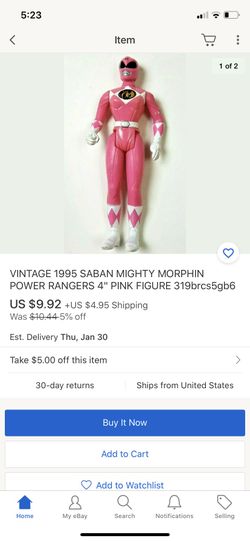 Vintage 1995 daban mighty morphing power ranger