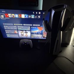 Playstation 5, Controller, Monitor, Headset