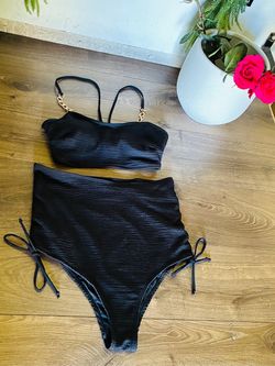 Black Two-Piece Bikini Set