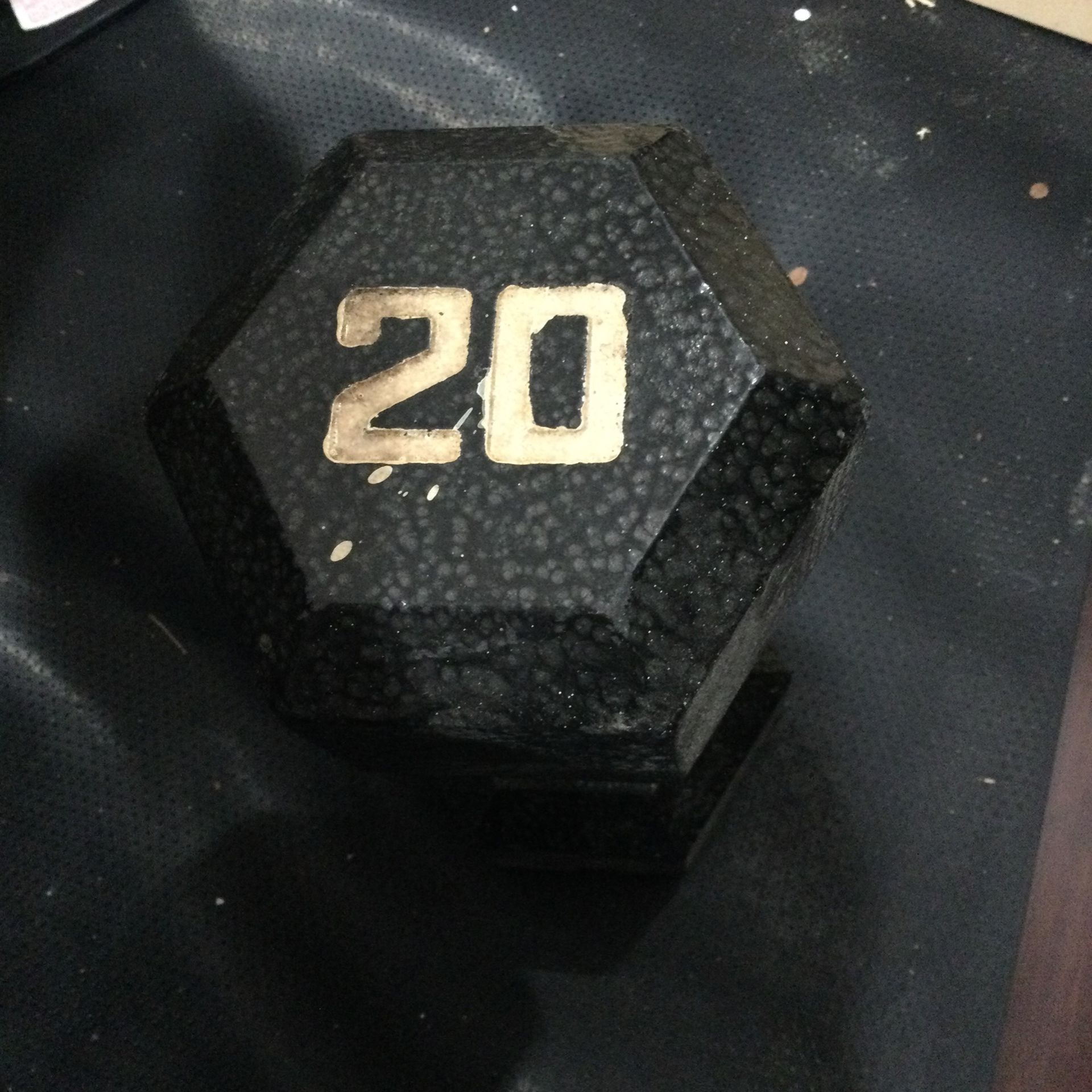 20lb Hex Dumbbell Black